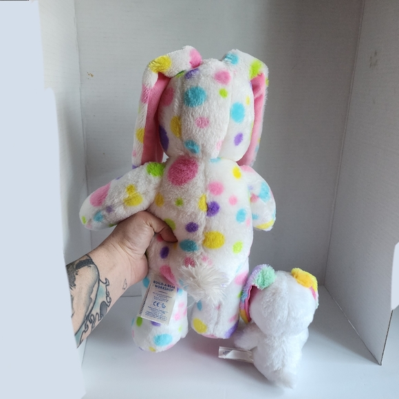 Build-A-Bear Spotty Dotty Rabbit with Smallfrys White Baby Bunny Set - Picture 4 of 10